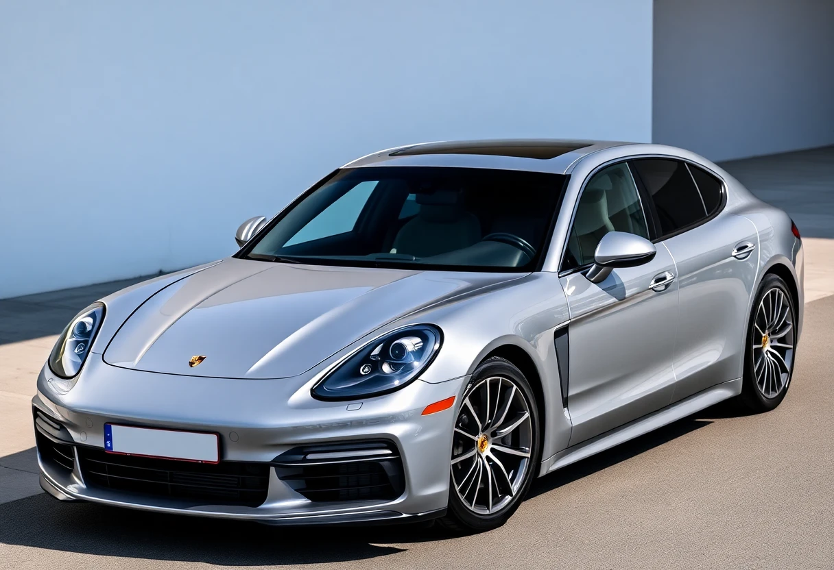 Porsche Panamera Turbo S, berline de luxe grise